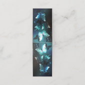 Mint Night Butterflies Afsprakenkaart (Buitenkant ongevouwen)