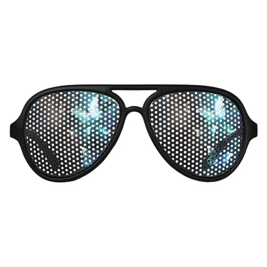 Mint Night Butterflies Aviator Zonnebril (Voorkant)