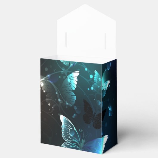 Mint Night Butterflies Bedankdoosjes (Geopend)