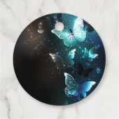 Mint Night Butterflies Bedankjes Labels (Achterkant)