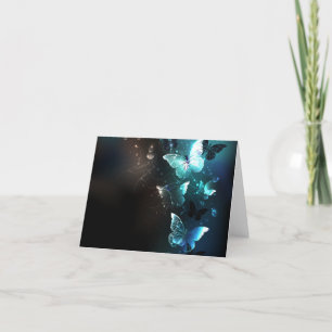 Mint Night Butterflies Bedankkaart