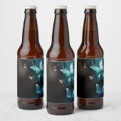 Mint Night Butterflies Bier Etiket (Flessen)