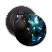 Mint Night Butterflies Button Flesopener (Voorkant)