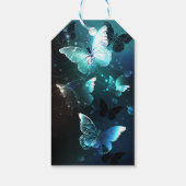 Mint Night Butterflies Cadeaulabel (Achterkant)