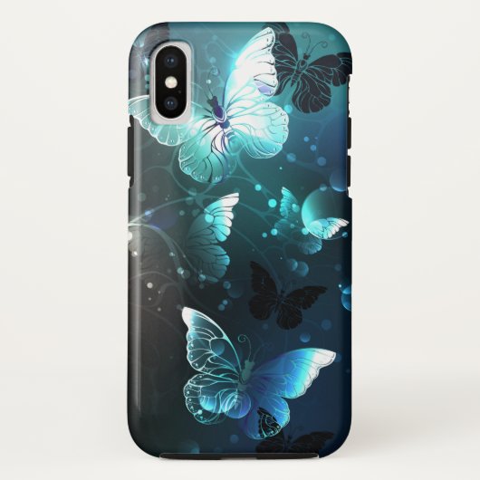 Mint Night Butterflies Case-Mate iPhone Case (Achterkant)