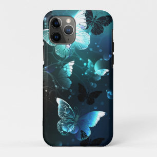 Mint Night Butterflies iPhone 11 Pro Hoesje