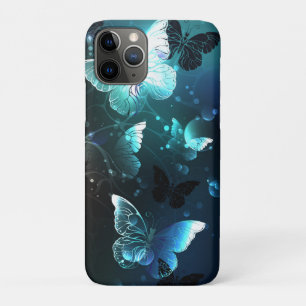 Mint Night Butterflies iPhone 11 Pro Hoesje