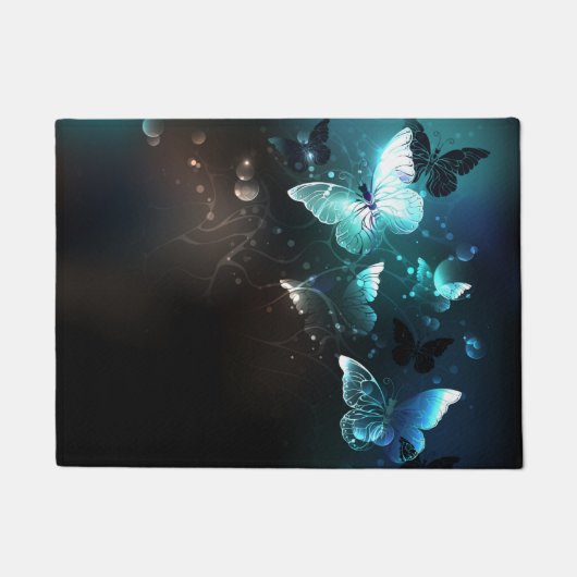 Mint Night Butterflies Deurmat (Voorkant)
