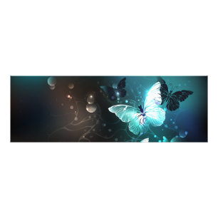 Mint Night Butterflies Foto Afdruk