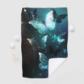 Mint Night Butterflies Golfhanddoek (Insitu)