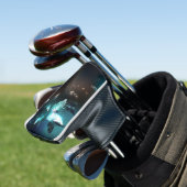 Mint Night Butterflies Golfheadcover (Insitu)