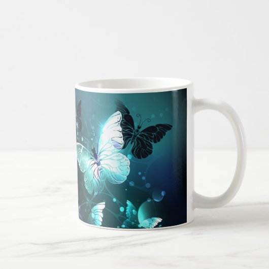 Mint Night Butterflies Koffiemok (Rechts)