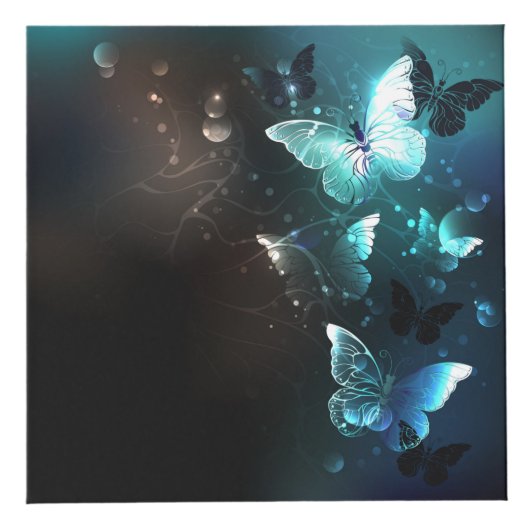 Mint Night Butterflies Kubus (Rechts)