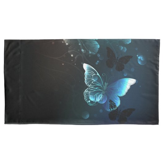 Mint Night Butterflies Kussensloop (Voorkant-Links)