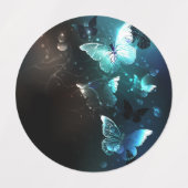 Mint Night Butterflies Labels (Design 1)