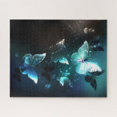 Mint Night Butterflies Legpuzzel (Horizontaal)