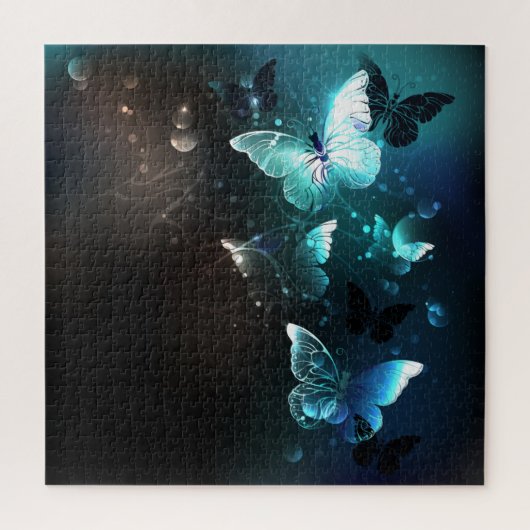 Mint Night Butterflies Legpuzzel (Verticaal)
