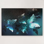 Mint Night Butterflies Legpuzzel (Horizontaal)