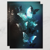 Mint Night Butterflies Menu (Voorkant / Achterkant)