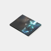 Mint Night Butterflies Post-it® Notes (Schuin)