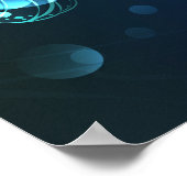 Mint Night Butterflies Poster (Hoek)