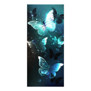 Mint Night Butterflies Reclamekaart