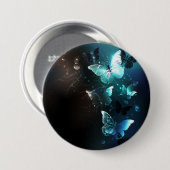 Mint Night Butterflies Ronde Button 7,6 Cm (Voorkant /achterkant)