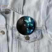 Mint Night Butterflies Ronde Button 7,6 Cm (In situ)