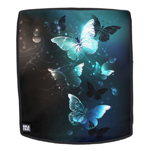 Mint Night Butterflies Rugtassen (Verwijderbaar gezicht)