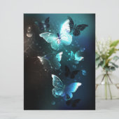 Mint Night Butterflies Save The Date (Staand voorkant)
