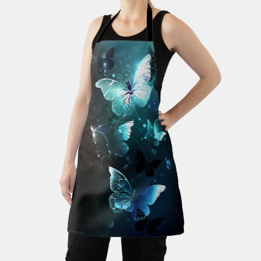 Mint Night Butterflies Schort (Insitu)