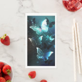 Mint Night Butterflies Servet (Insitu)