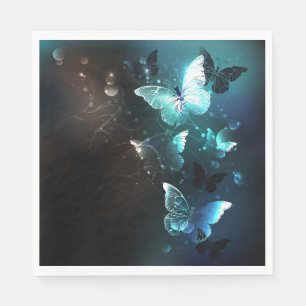 Mint Night Butterflies Servet