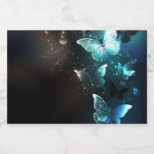 Mint Night Butterflies Sparkling Wijnetiket (Enkel label)