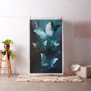 Mint Night Butterflies Stof