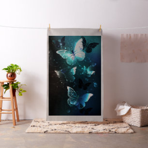 Mint Night Butterflies Stof