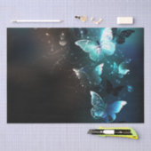 Mint Night Butterflies Tissuepapier (Craft)