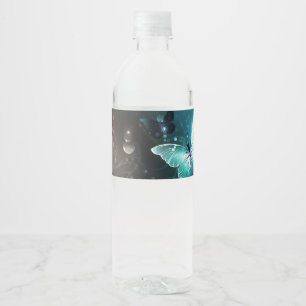 Mint Night Butterflies Waterfles Etiket