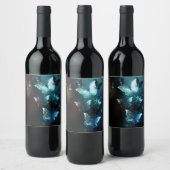 Mint Night Butterflies Wijn Etiket (Flessen)