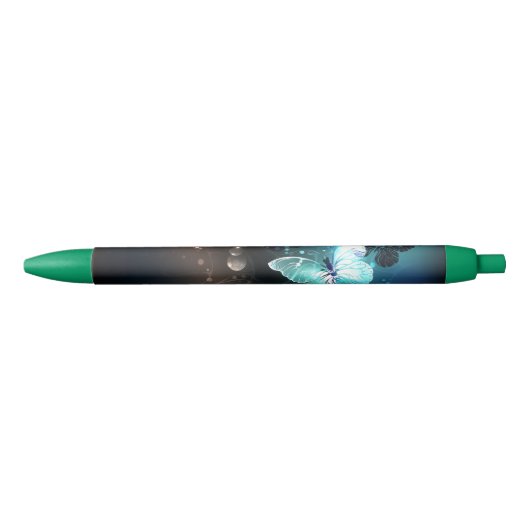 Mint Night Butterflies Zwarte Inkt Pen (Voorkant)