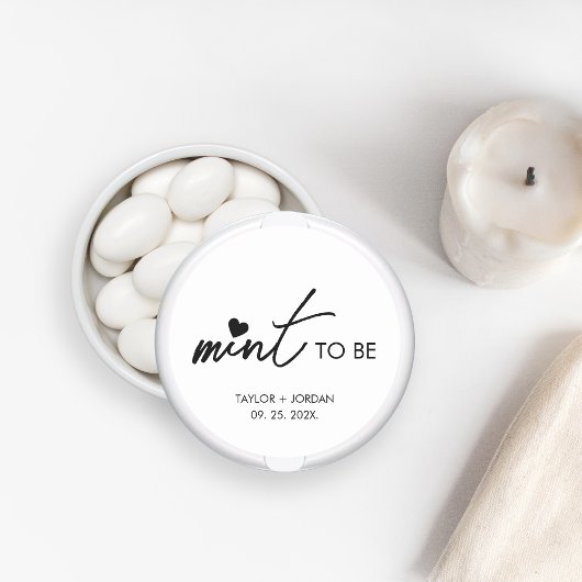 Mint om een minimalistische weddenschap te zijn ronde sticker