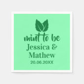 Mint om elegant Weddenschap-papier te zijn Servet (Voorkant)