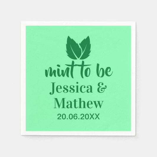 Mint om elegant Weddenschap-papier te zijn Servet (Voorkant)