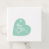Mint om te zijn met wit penseel Script bruiloft Bedankjes Labels (In situ)