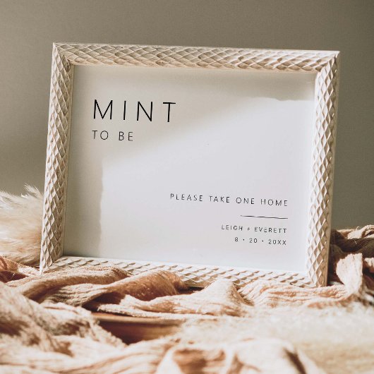 Mint om weddenschap te zijn voor een minimale tabe poster