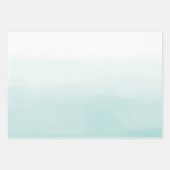Mint Ombre Glitter Inpakpapier Vel (Voorkant)