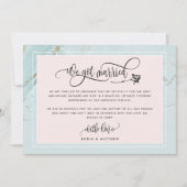 Mint On S'Est Marié Mariage / Elope Faire-part (Devant)