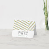 Mint or et blanc Chic Chevron Merci (Devant)