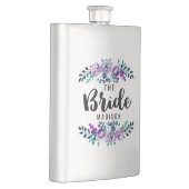 Mint & Paarse Bloemen Krans Bruiloft Bruid Flacon (Rechts)