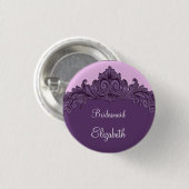 Mint Paarse Button Bridesmaid (Voorkant /achterkant)